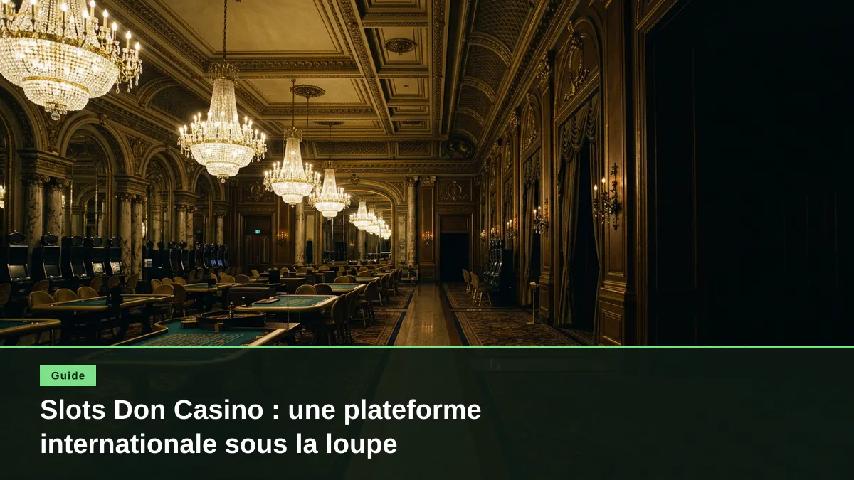 Slots Don Casino : une plateforme internationale sous la loupe