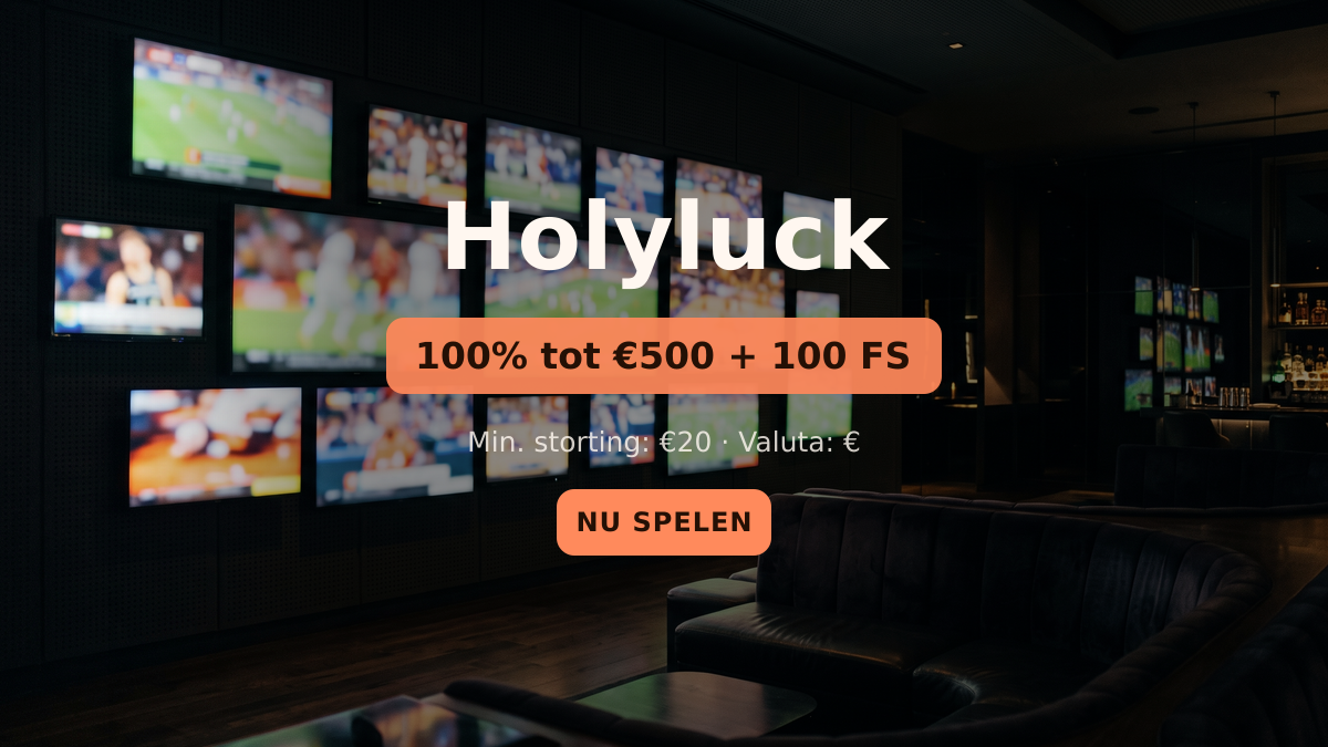 Holyluck casino � welkomstbonus 100% tot �500 + 100 FS, betalingen: Visa, Mastercard, Apple Pay, Google Pay, Revolut