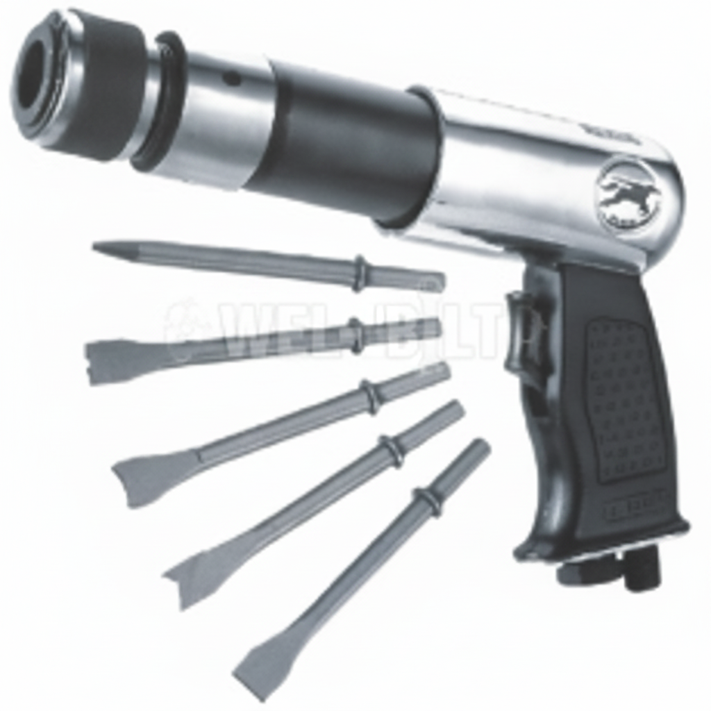 Air Hammer Kit, 3000 BPM, 5 Chisels, .401 Shank
