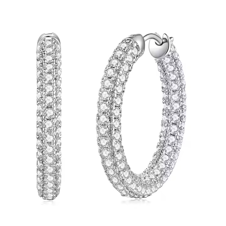 Full Pavé Inside-Out Hoops