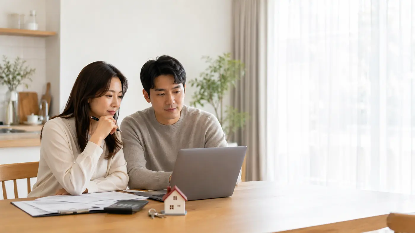 2026년 8월 보금자리론 금리를 확인하는 부부