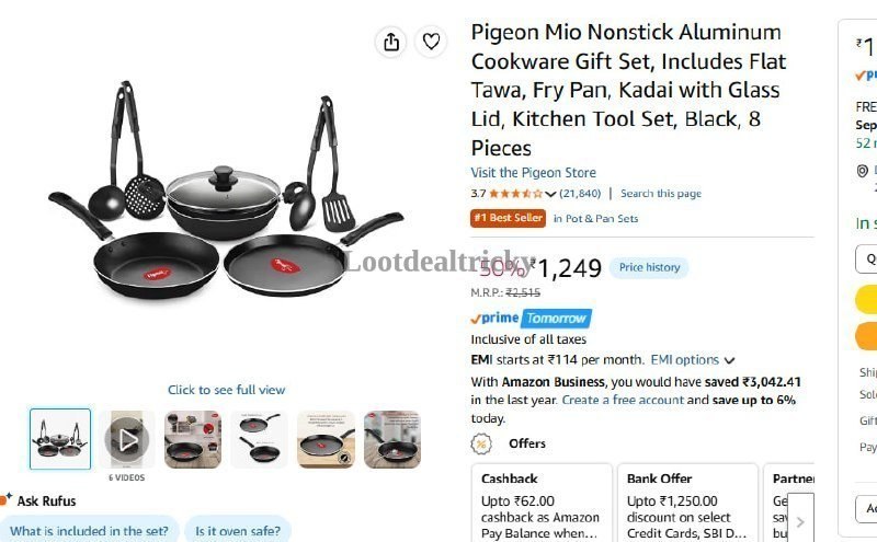 Pigeon Cookware Set Offer Image