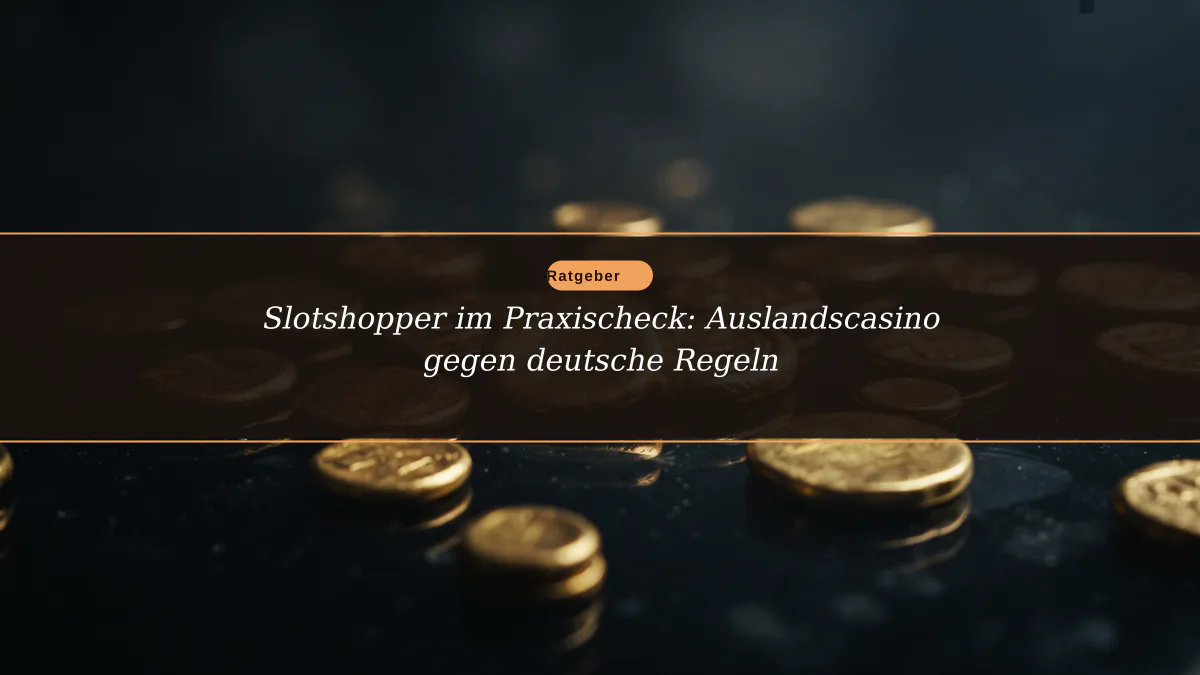 Slotshopper im Praxischeck: Auslandscasino gegen deutsche Regeln