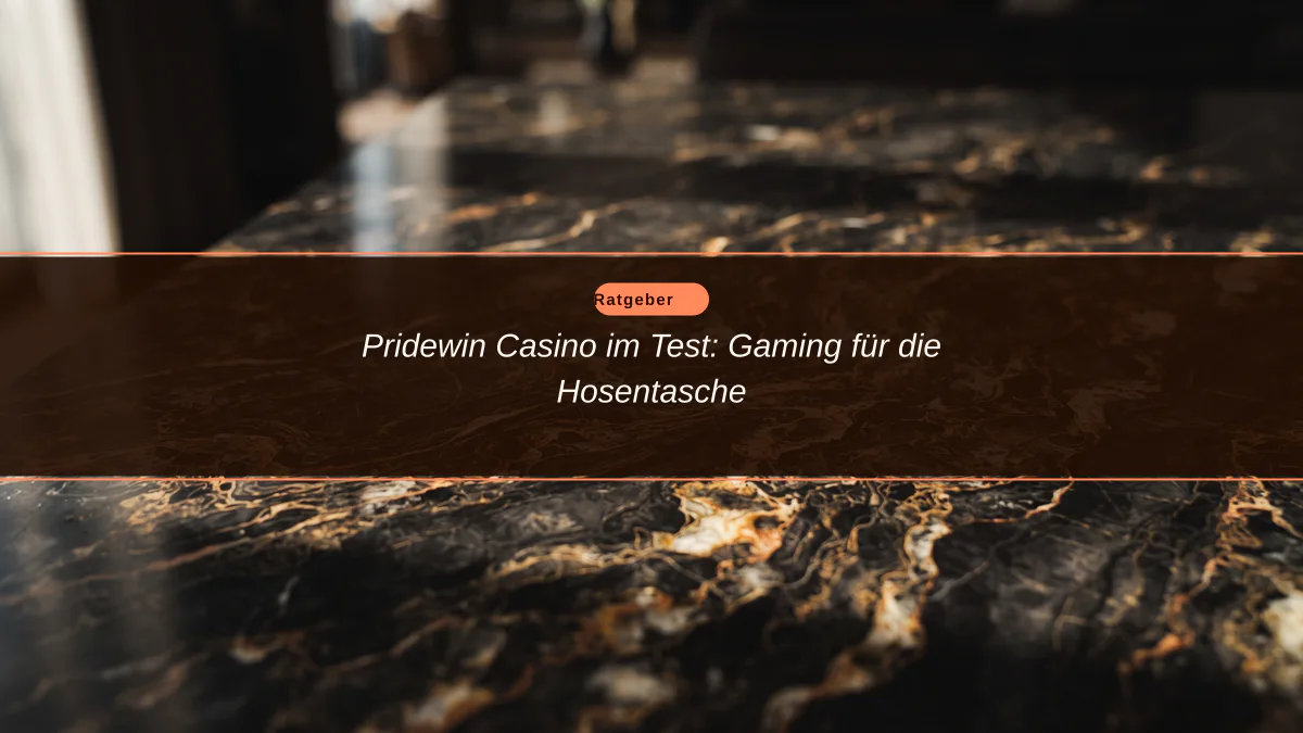 Pridewin Casino im Test: Gaming für die Hosentasche