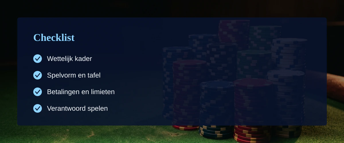 Online baccarat casino in Nederland — Checklist