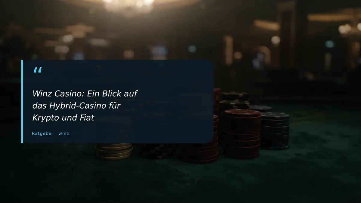 Winz Casino: Ein Blick auf das Hybrid-Casino für Krypto und Fiat