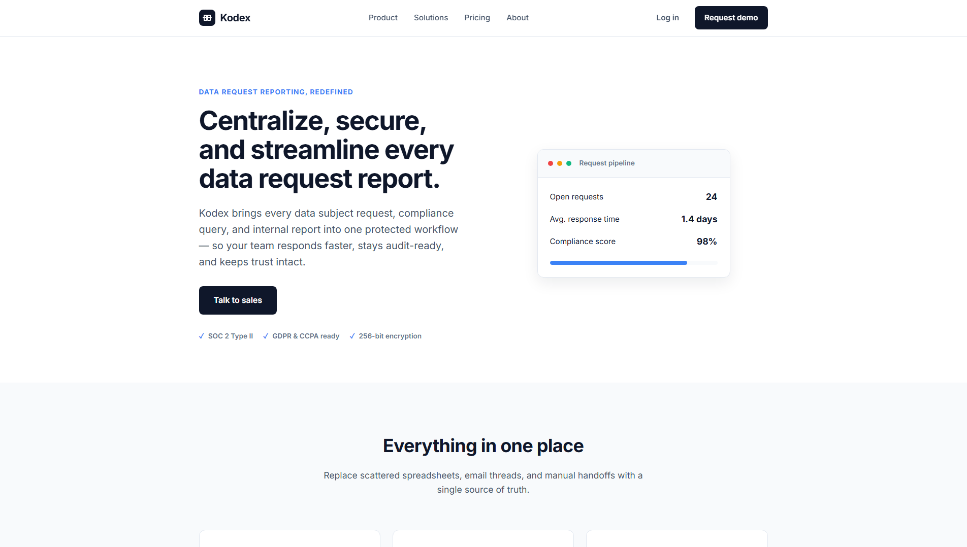 Screenshot of kodexglobalaccess.com