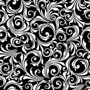 Background Pattern Seamless Texture Black Print Floral Free