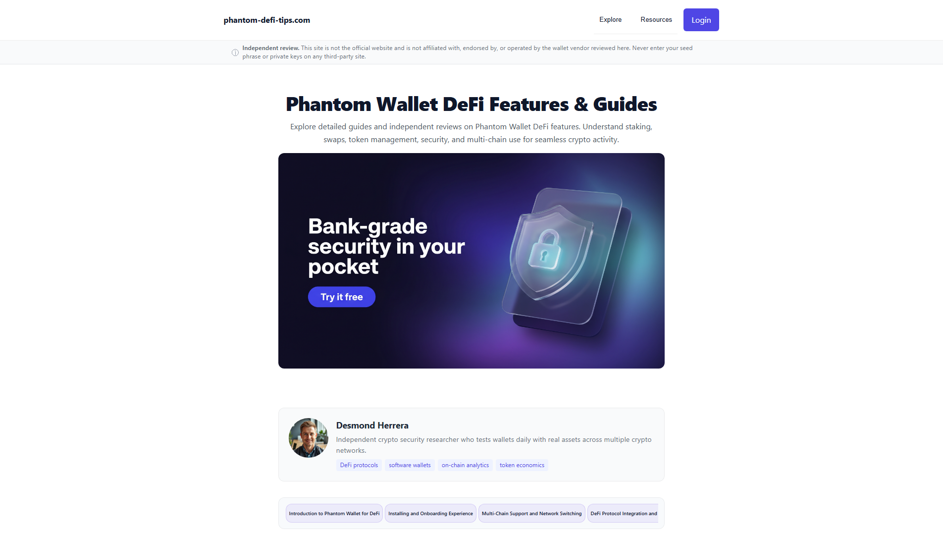 Captura armazenada de phantom-defi-tips.com
