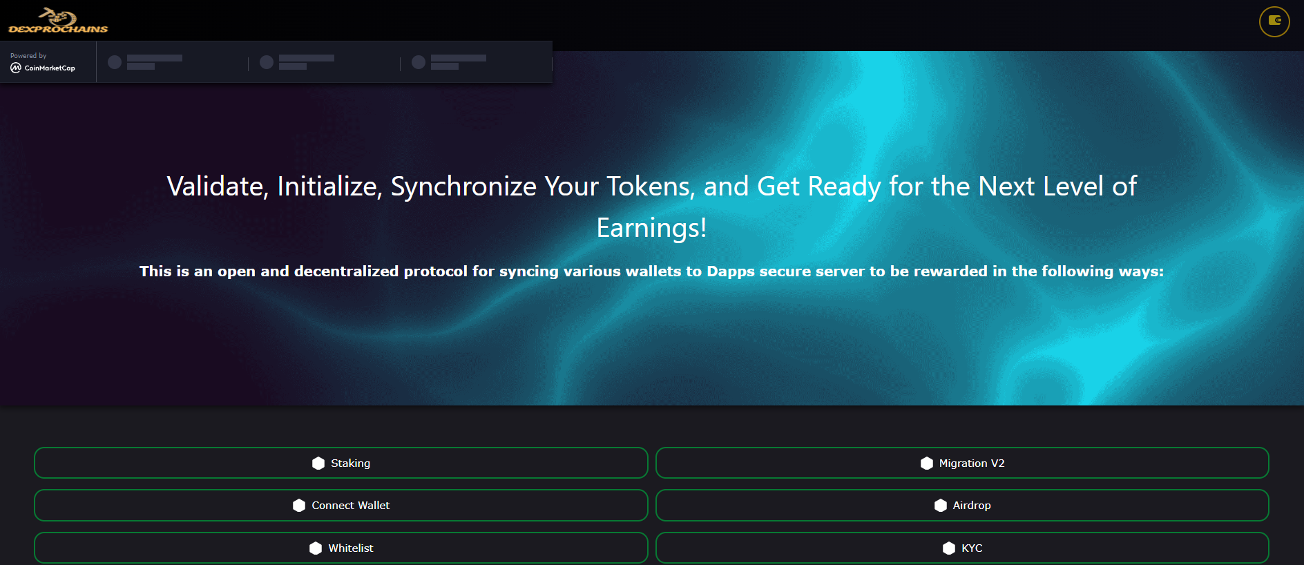 Screenshot of dexprochain.pages.dev