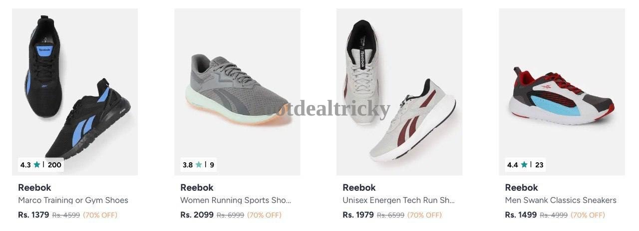 Reebok Footwear Upto Offer Image
