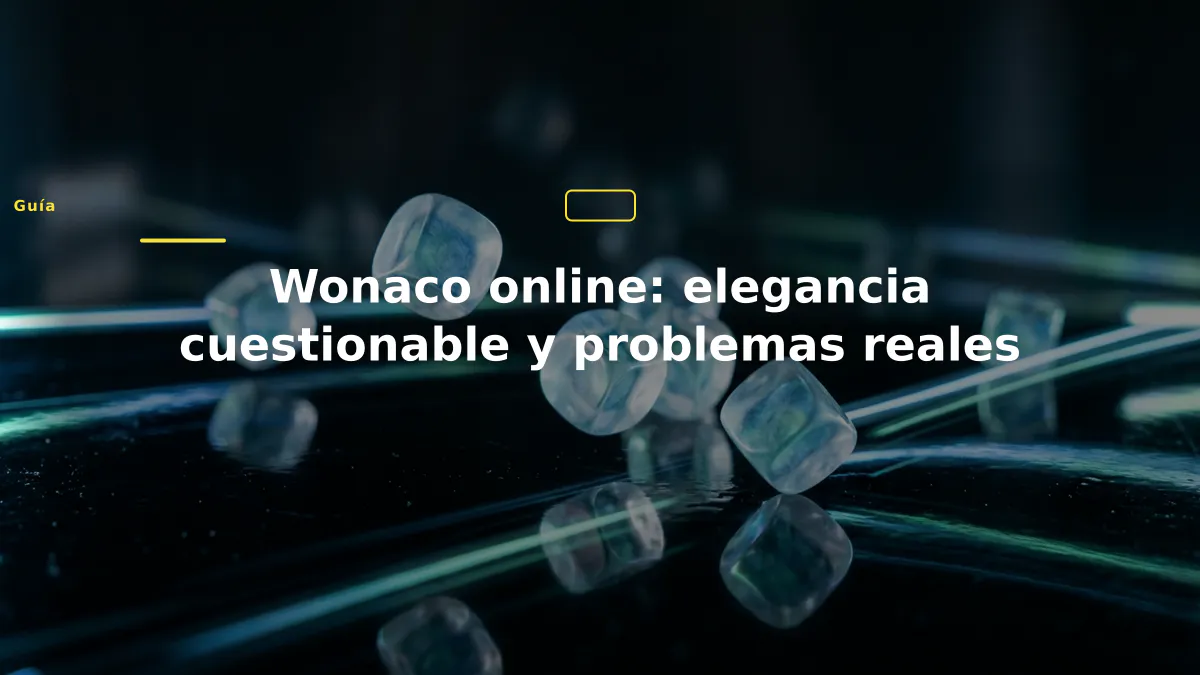 Wonaco online: elegancia cuestionable y problemas reales
