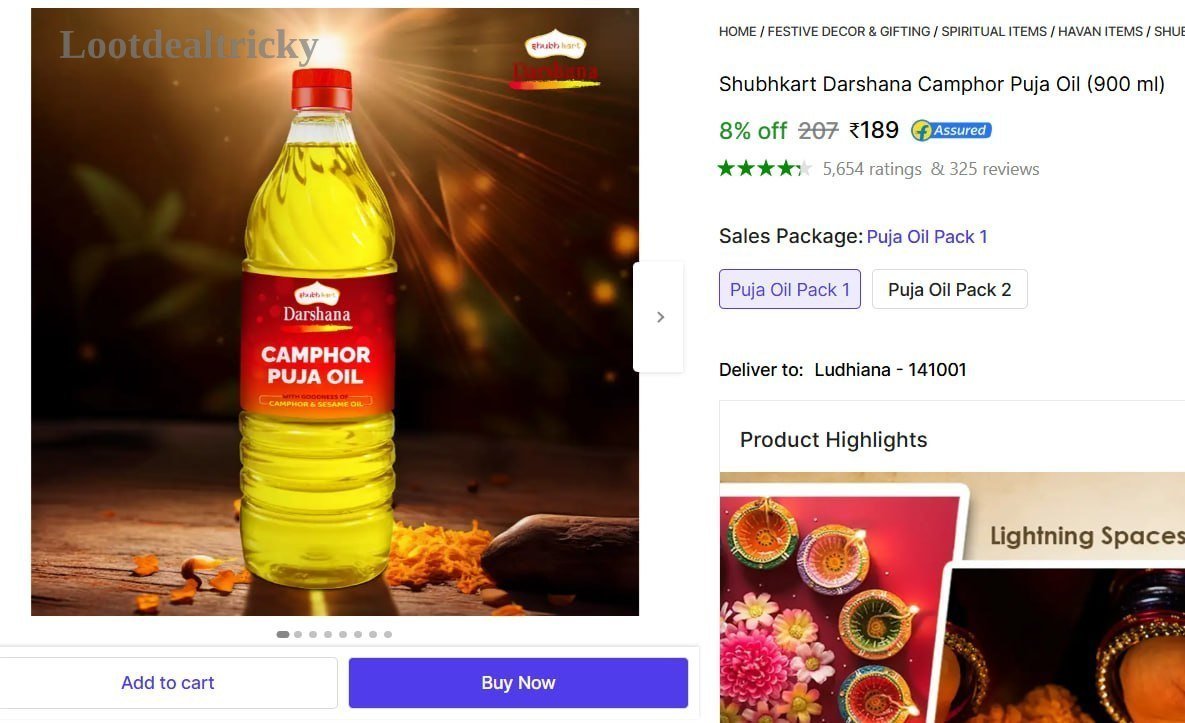   camphor Puja Oil – Just ₹189 | Best Deal