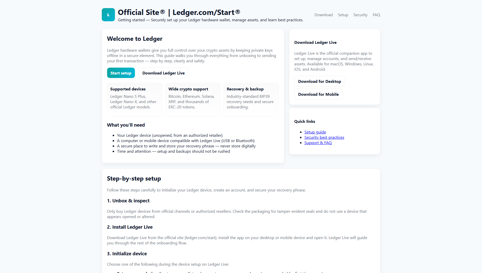 Stored screenshot of faq-ledgrcom.pages.dev