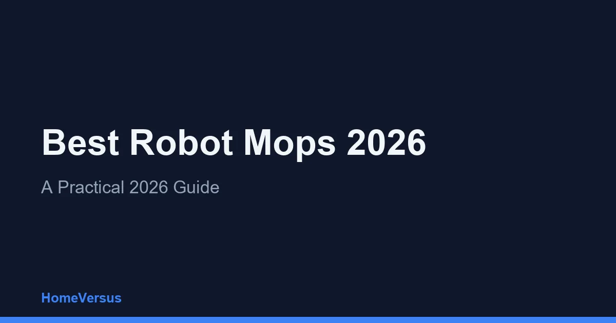 Best Robot Mops 2026