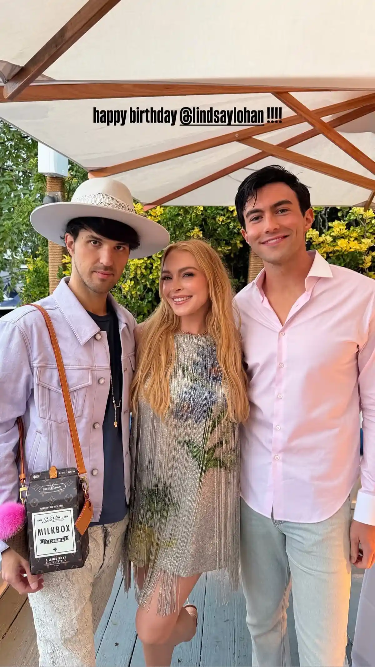 Lindsay Lohan Marks 40th Birthday in Floral Fringe Style