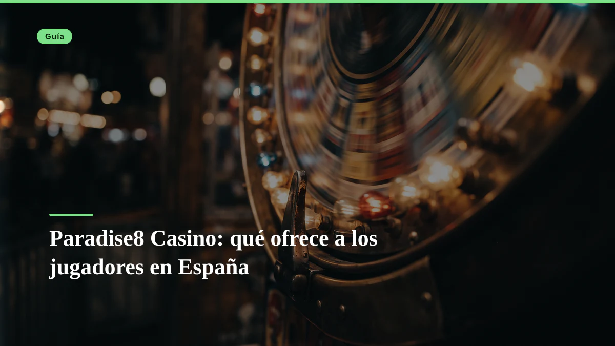 Paradise8 Casino: qué ofrece a los jugadores en España