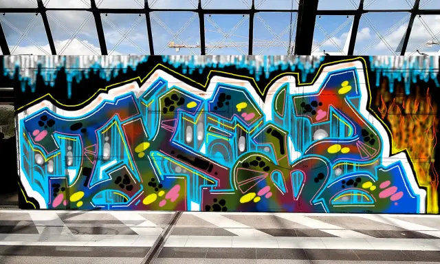 Graffiti artwork by Tkiz