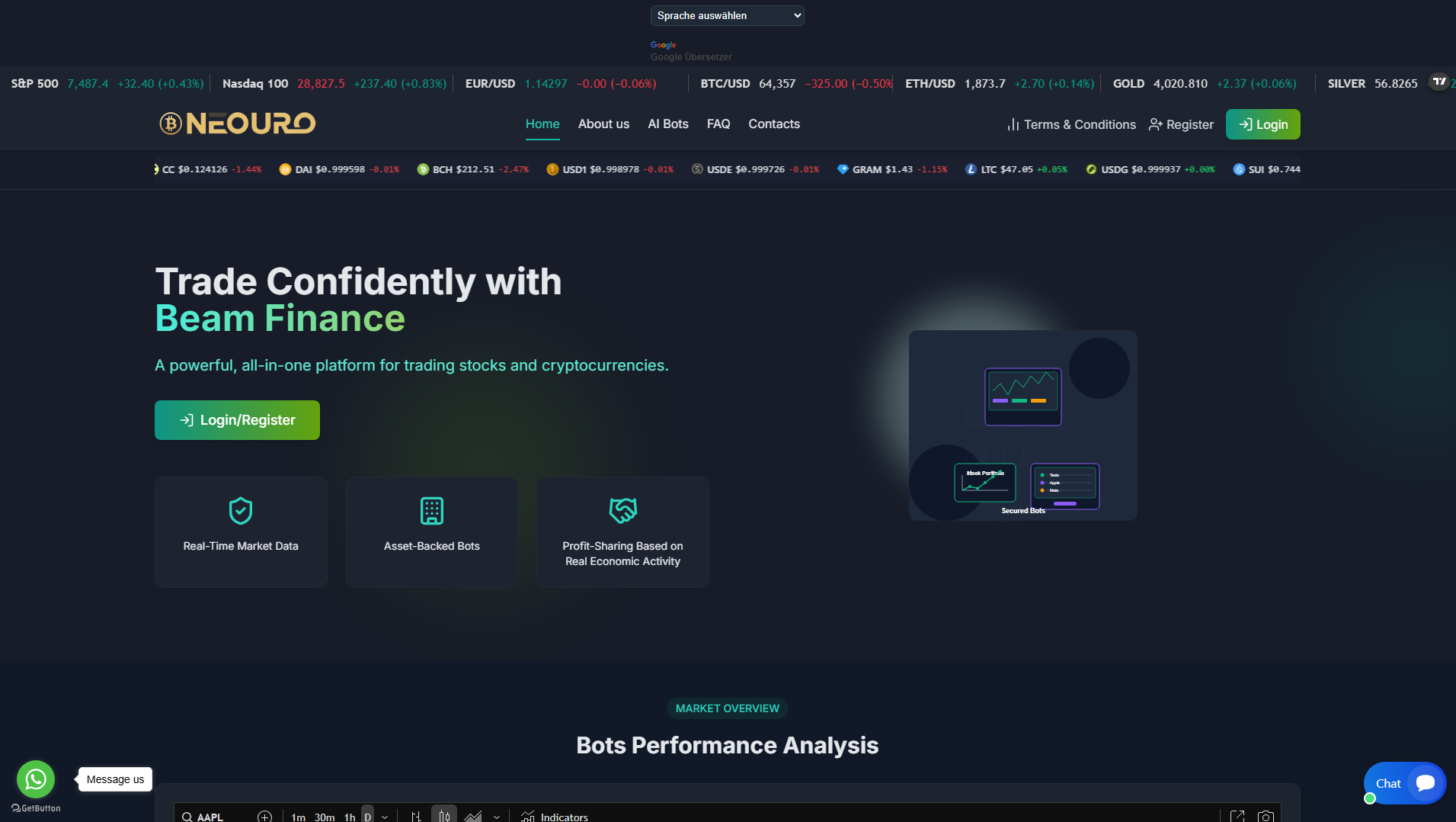 Forensic screenshot of neouro.xyz showing the phishing page layout