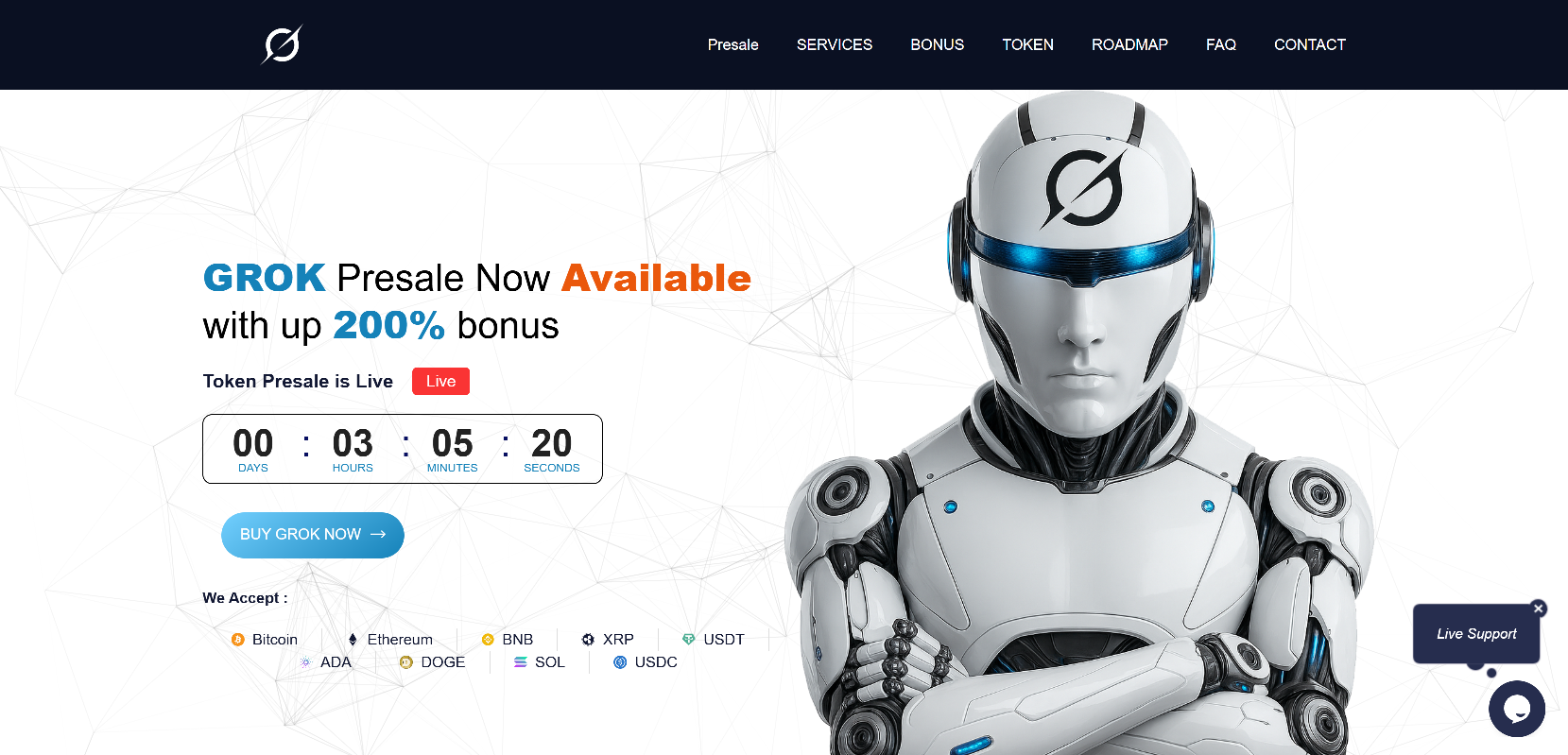 Screenshot of grok-pay.com