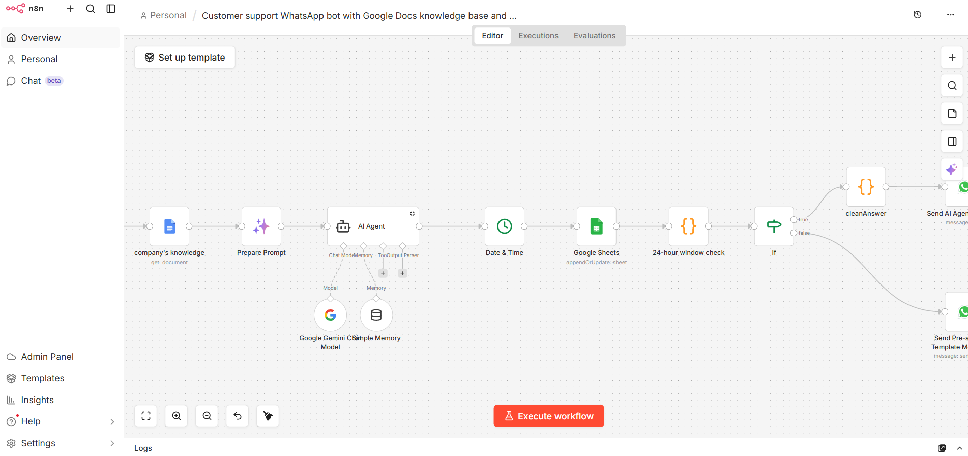 customer support whatsapp interated chat bot