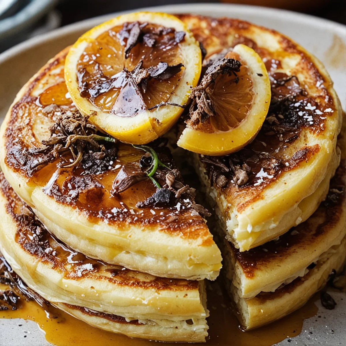 Lemon Ricotta Syrian Pancakes