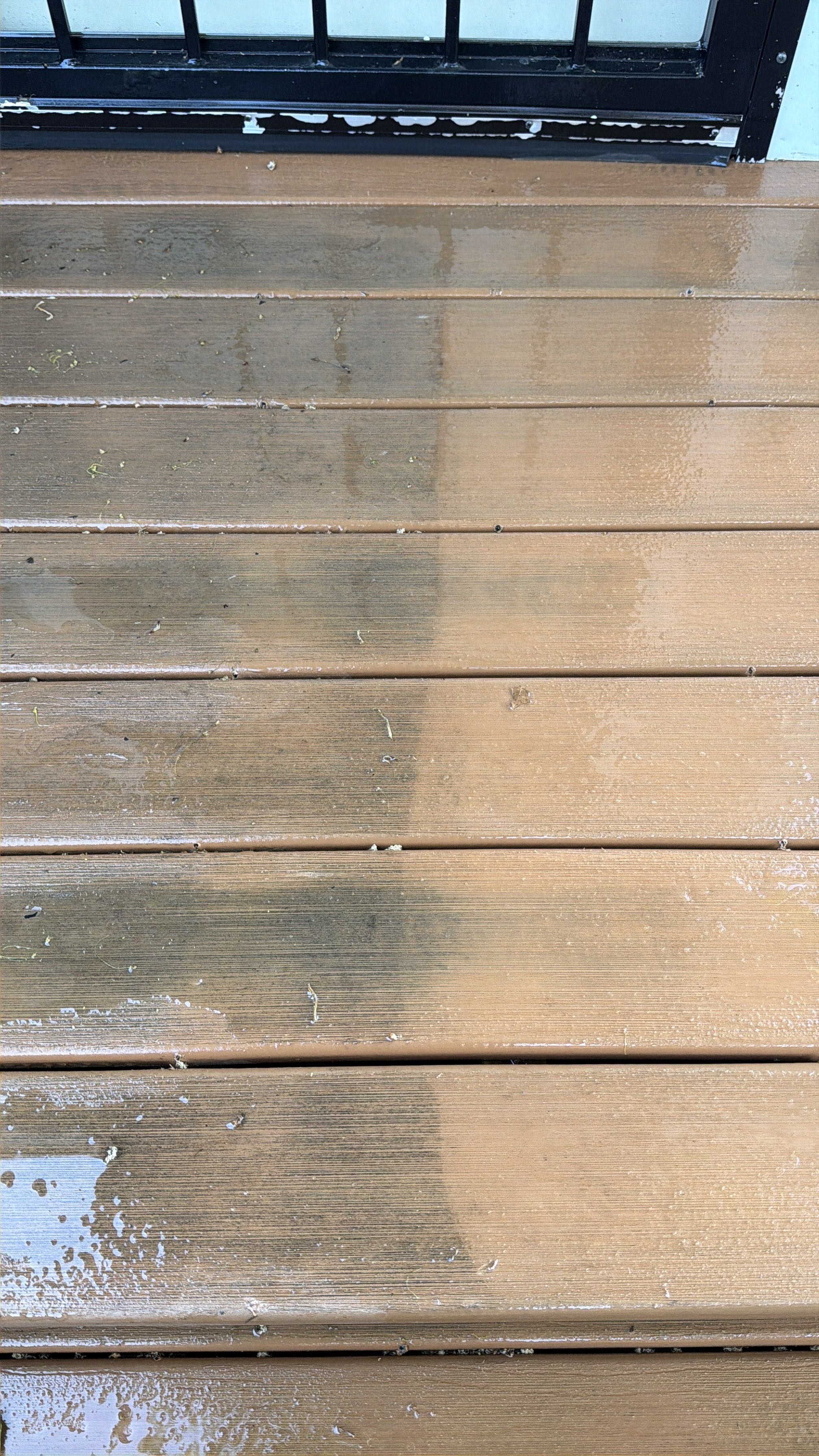 Patio and deck power washing results