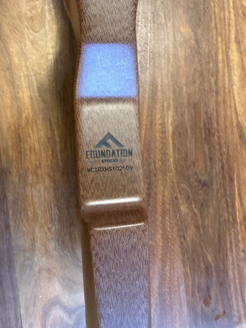 Foundation Stocks Centurion Natural Schaft mit Messinggewichten, ca. 900 Gramm Zusatzgewicht – IMG 1504