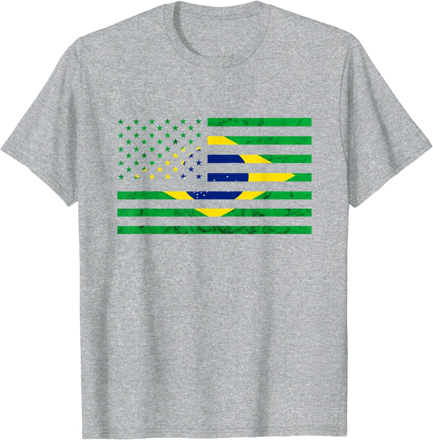American USA Brazil Flag Brazilian Roots Brasilian Unisex T-Shirt