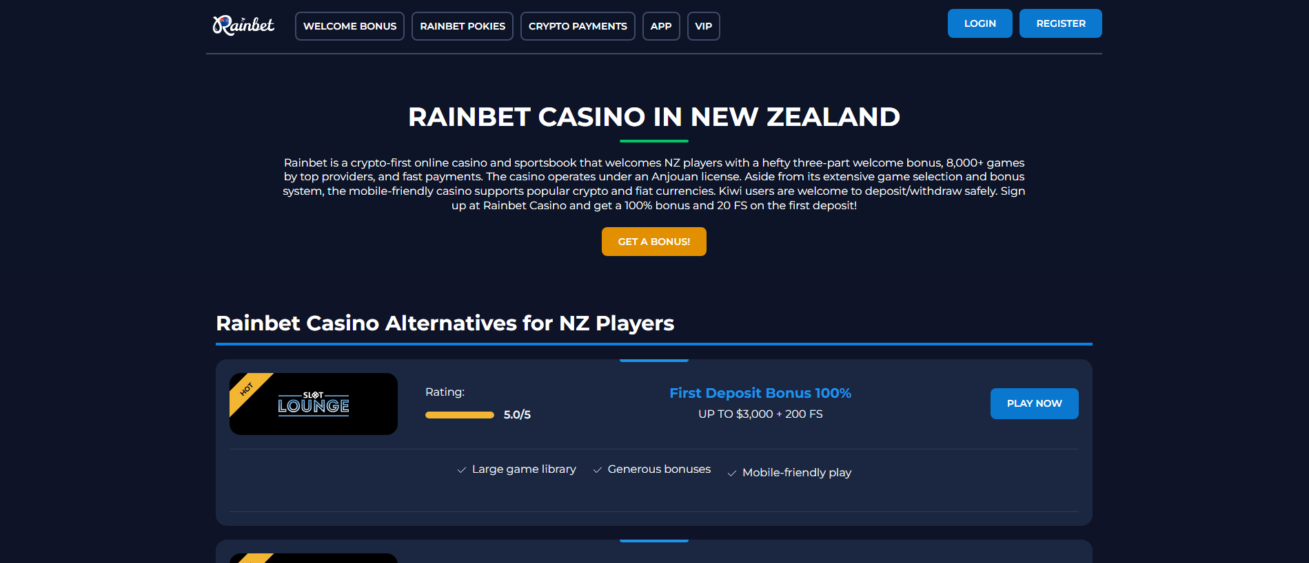 Stored capture of rainbet-casino-official.com