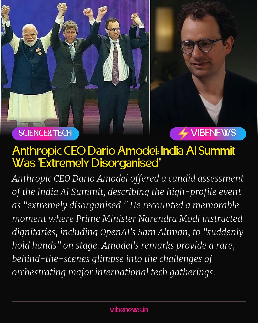 Anthropic CEO Dario Amodei: India AI Summit Was 'Extremely Disorganised'