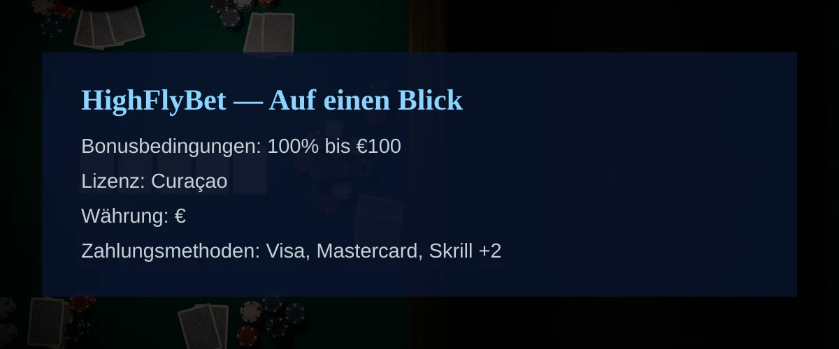 HighFlyBet — Auf einen Blick