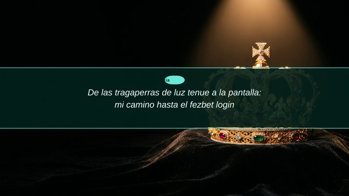 De las tragaperras de luz tenue a la pantalla: mi camino hasta el fezbet login