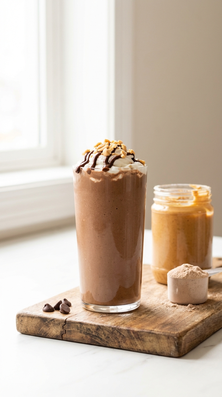 Creamy Chocolate Peanut Butter Shake — Packed with Protein