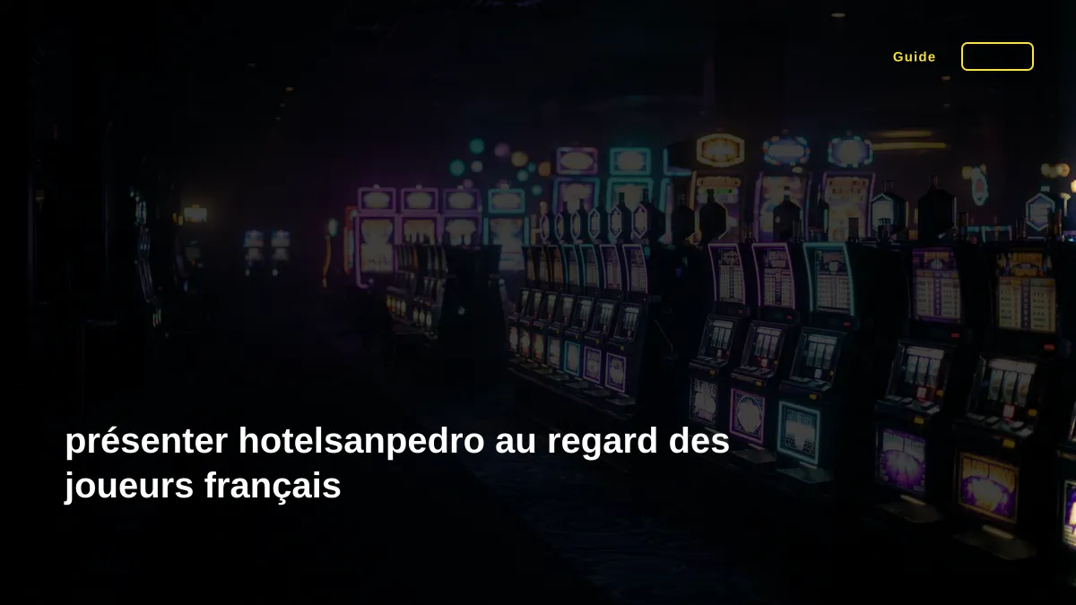 présenter hotelsanpedro au regard des joueurs français