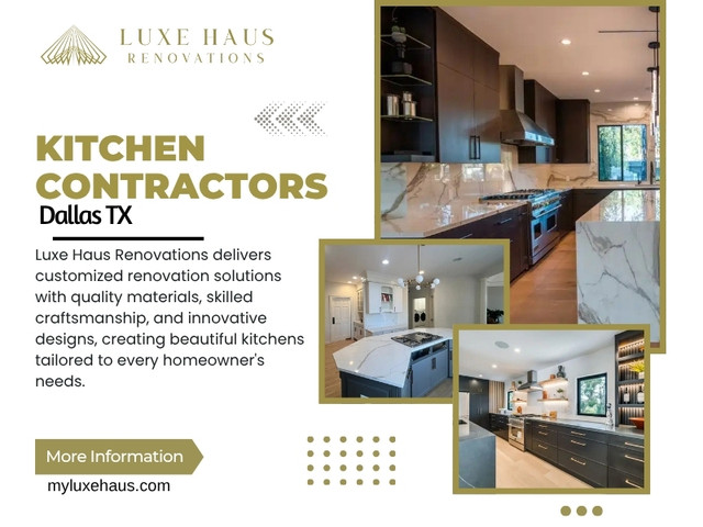 Many homeowners later realize there were important details they didn’t fully understand before choosing their Kitchen contractors Dallas TX. These missing expectations don’t necessarily ruin a project, but they do create stress, delays, or confusion that could have been avoided with better preparation.

Click here for more information: https://myluxehaus.com/locations/dallas/

Luxe Haus Renovations

Address: 3700 McKinney Ave #208, Dallas, TX 75204, United States
Phone: +1 (972) 460-5737

Read Our Blogs:
https://generalcontractorplanotx.medium.com/
https://myluxehaus.brushd.com/
https://generalcontractorplanotx.mystrikingly.com/

More Links:
https://c8ke.me/myluxehaus
https://www.buzzfeed.com/myluxehaus
https://www.magcloud.com/user/myluxehaus