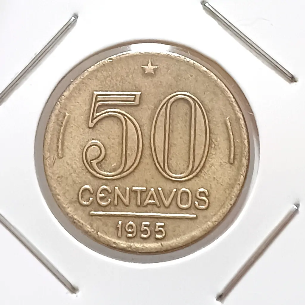 Moeda 50 Centavos 1955 Soberba KM# 563.