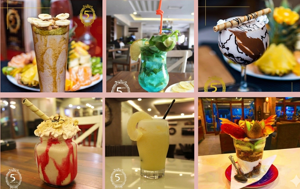 Cocktails et Boissons Rafraîchissantes La 5ème Café Tunis