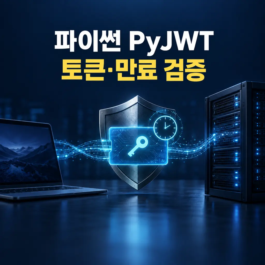 파이썬 PyJWT 토큰 생성과 만료 검증을 표현한 보안 이미지