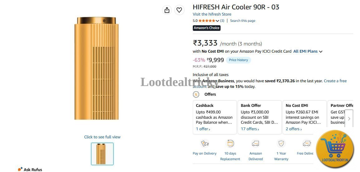 Hifresh Air Cooler – Just ₹9000 | Loot Ka Maal Hifresh Air Cooler – Just ₹9000 | Loot Ka Maal