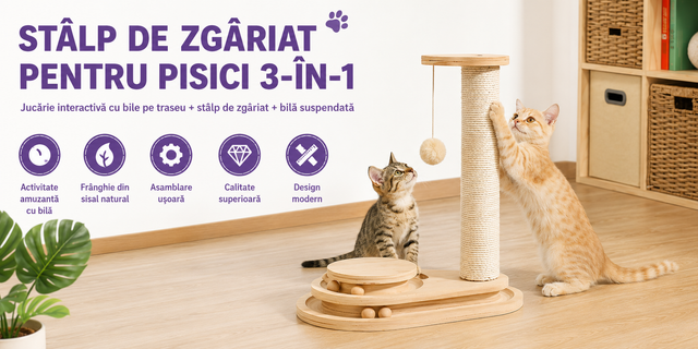 Stalp de zgariat pentru pisici NextWave - imagine 1