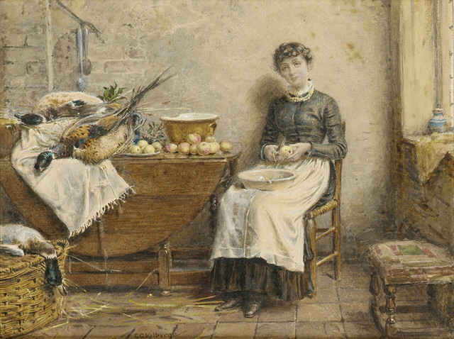 George Goodwin Kilburne Peeling apples (1)