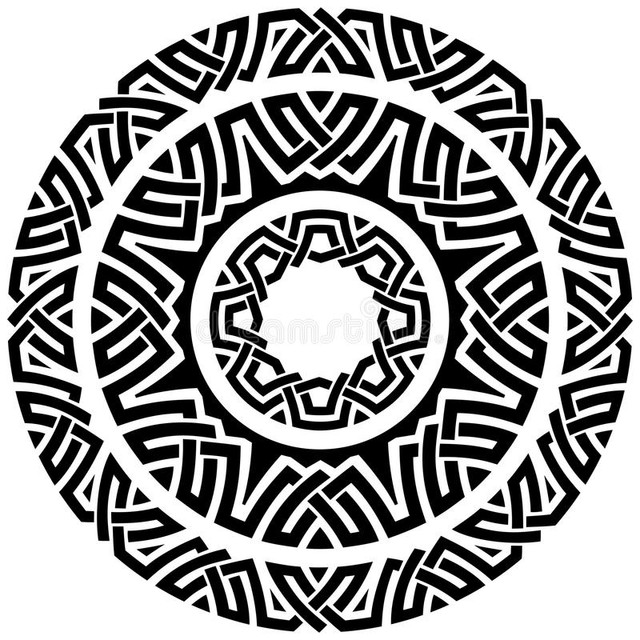 circle frames set three ornamental borders 37102702