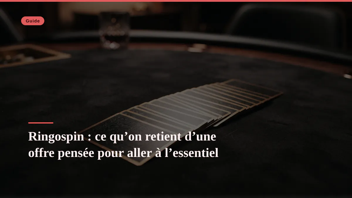Ringospin : ce qu’on retient d’une offre pensée pour aller à l’essentiel