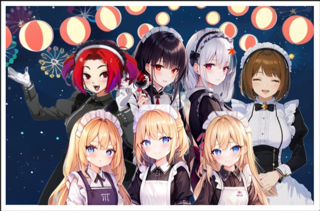 10ちゃっと♪設立22周年記念祭 メイド集合写真 オリジナルバージョン（アーチェロを含む）（ザナージュ様構成）