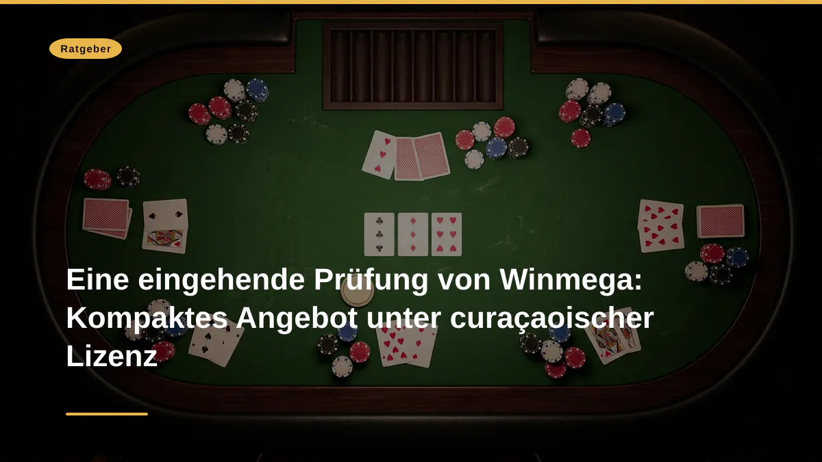 Eine eingehende Prüfung von Winmega: Kompaktes Angebot unter curaçaoischer Lizenz