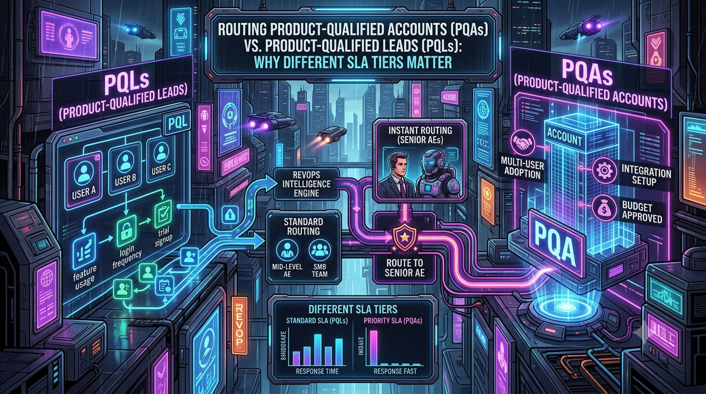 Routing Product-Qualified Accounts (PQAs) vs. Product-Qualified Leads (PQLs): Why Different SLA Tiers Matter cover image