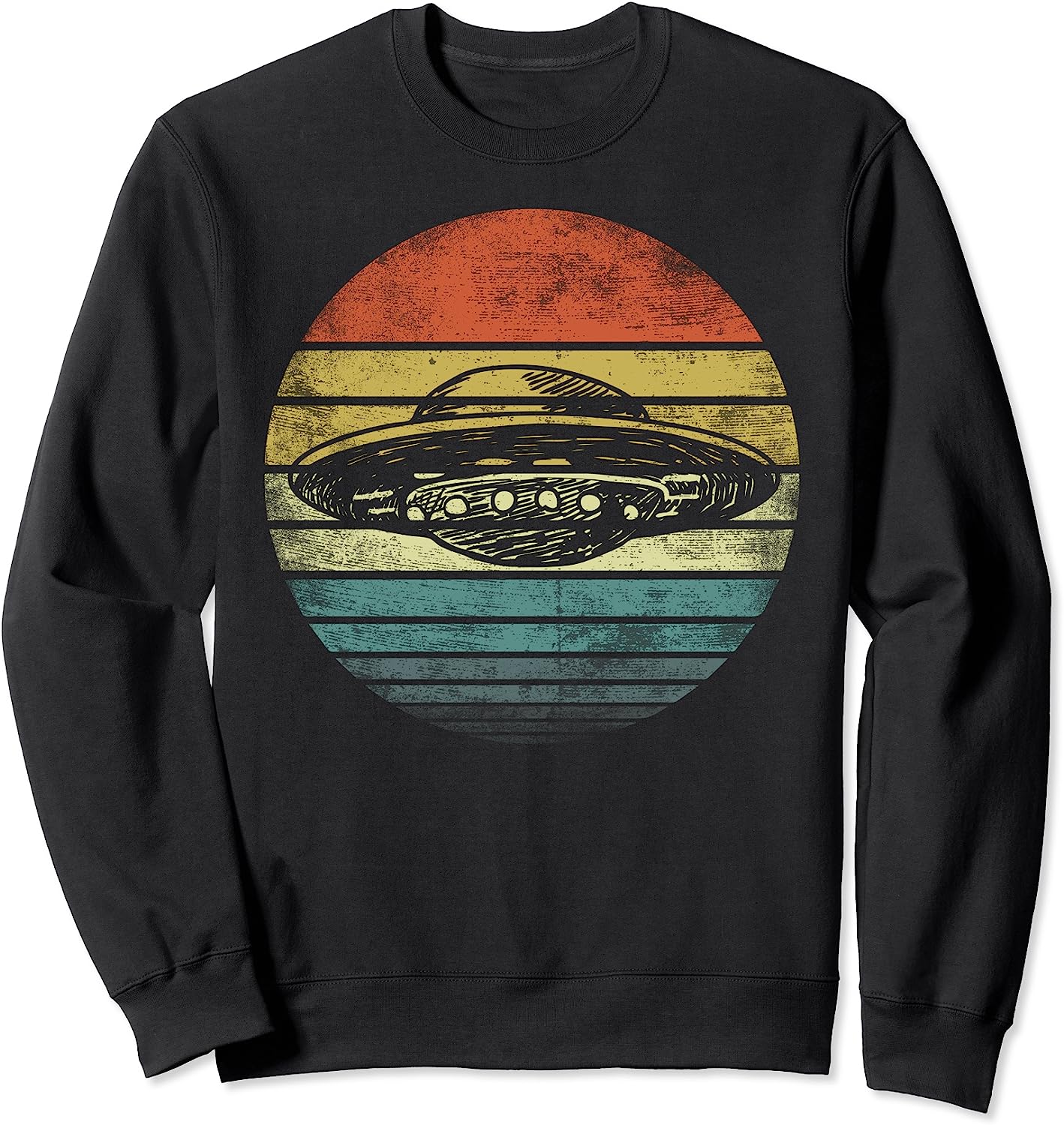 UFO Gifts Retro Sunset Funny Alien Hunter Silhouette Unisex 