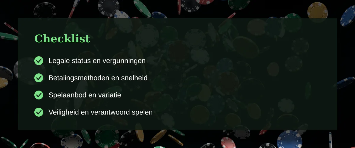 Echt geld casino in Nederland: wet tegen praktijk — Checklist