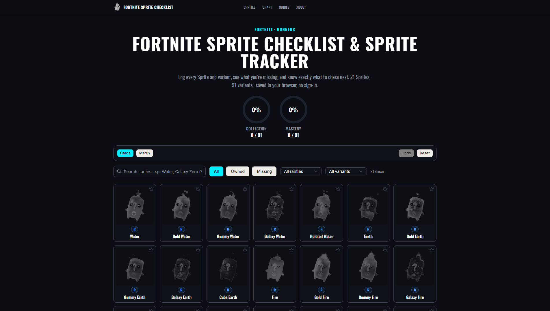 Stored capture of fortnitespritechecklist.cc